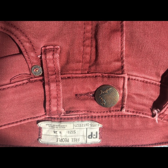 SOLD⭐️Free People High Rise Roller Skinny Jeans - Picture 5 of 7